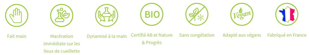 Labels des fleurs de Bach Herbiolys